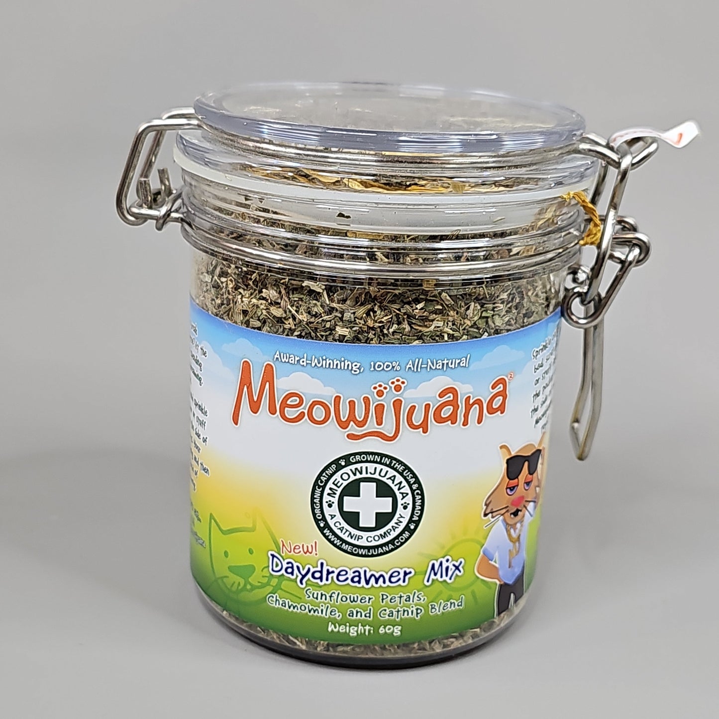 SMARTER PAW Meowijuana Organic Catnip Case of 4 Jars Daydreamer Mix for Cats (New)