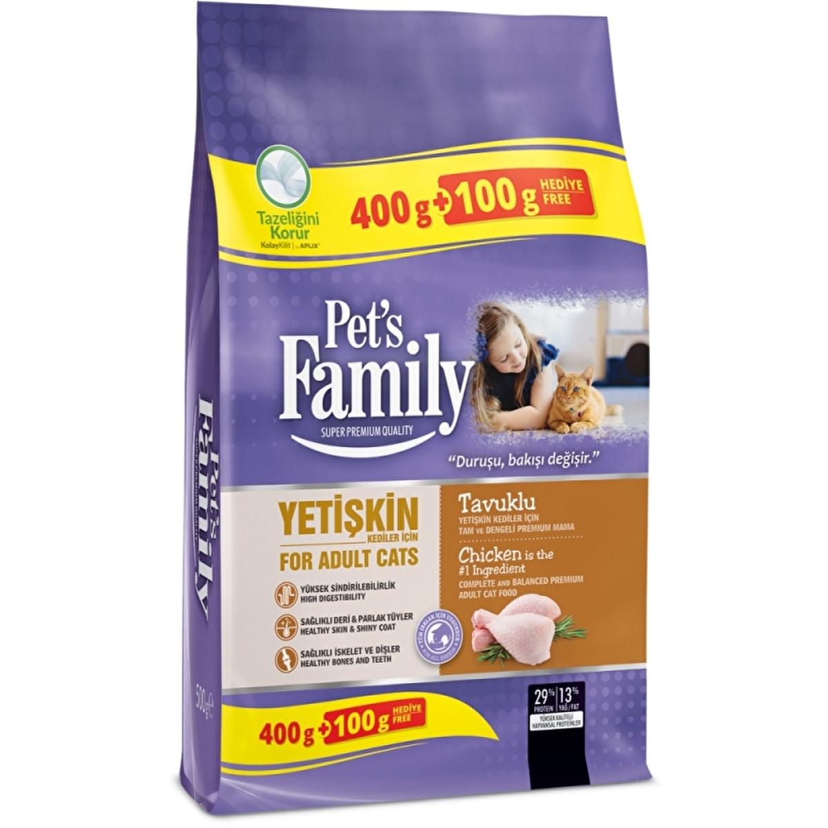 Pet's Family Adult Cat Food - Chicken-Based, Nutritious, Balanced Nutrition for Cats