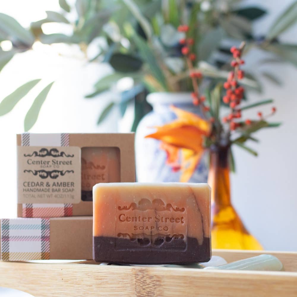 Cedar & Amber Vegan Handmade Bar Soap
