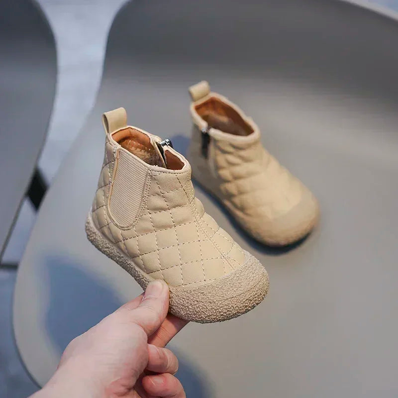 Winter Boots for Baby Boys Outdoor Girls Snow Boots Plush Children Cotton Shoes Non-slip Kids Casual Shoes Infant Toddler Shoes