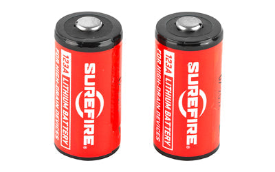 Surefire Battery - CR123A Lithium - 2 Pack - Red