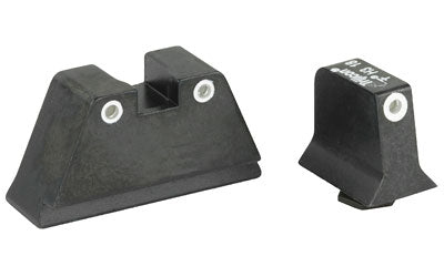 Trijicon Suppressor Height Night Sights - Fits Glock 17/19/22/23/26/27/31/32/33/34/35/37/38/39 - Black - Tritium Front/Rear - Green 3 Dot