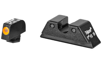 Trijicon HD XR Night Sight Set - 3 Dot Green Tritium With Yellow Front Outline - Fits Glock 17/19/26/27/33/34