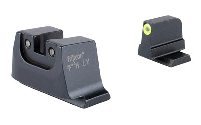 Trijicon Suppressor/Optic Height - Night Sights - Orange Front with Black Rear & Green Lamps - Fits GLOCK 17/19/22/23/24/26/27/31/32/33/34/35/39