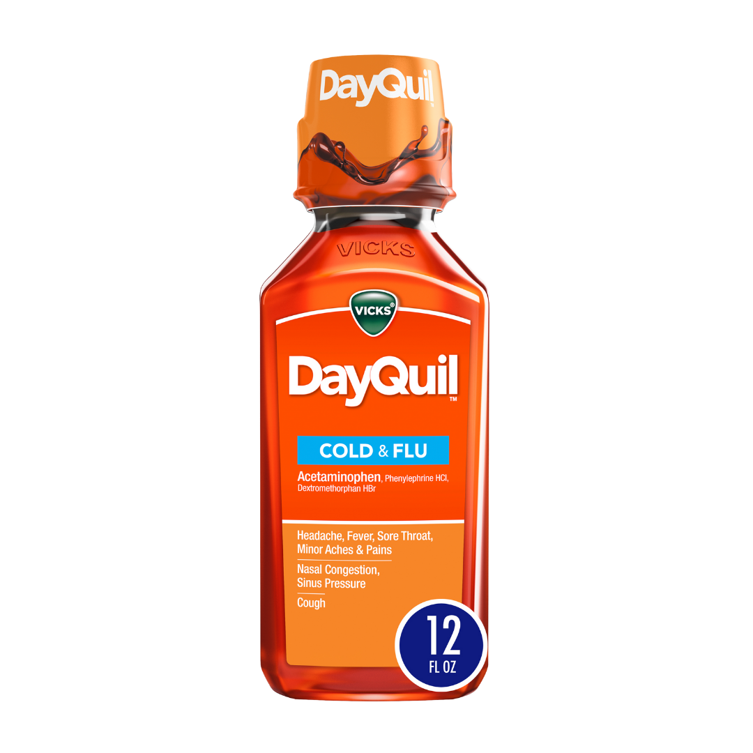 Vicks DayQuil Cold & Flu Liquid Relief (12 oz)