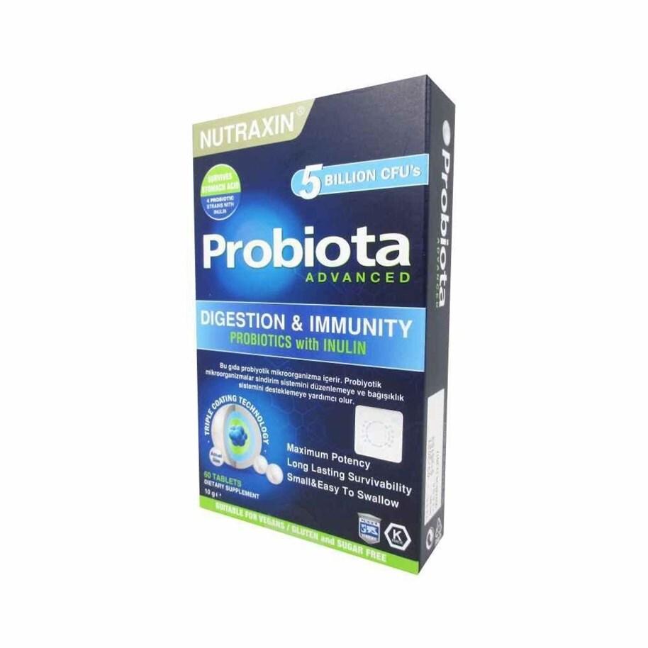 Nutraxin Probiota Advanced Probiotic Supplement for Gut Health Support - 60 Tablets, Allergen-Free, Natural Probiotics