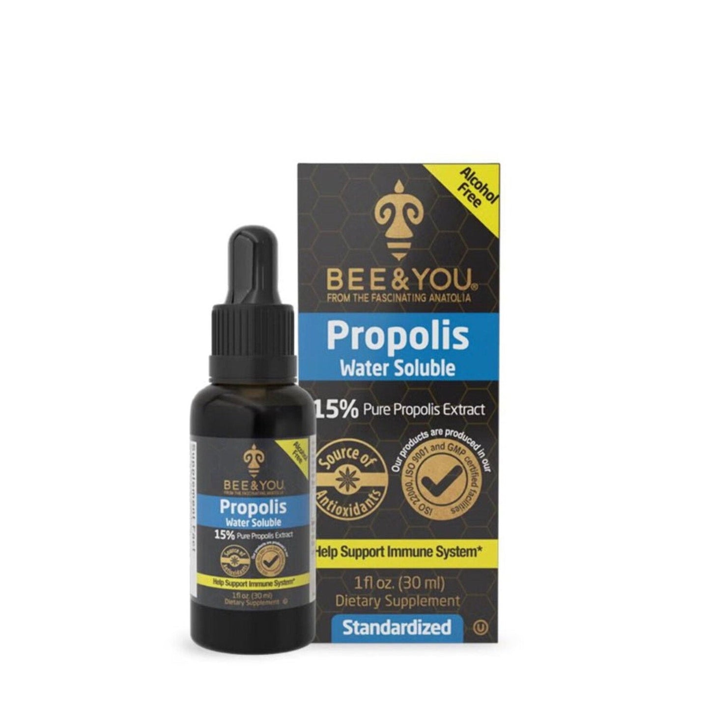 Bee & You Propolis Water-Soluble Extract, Natural Immune Support & Antioxidants