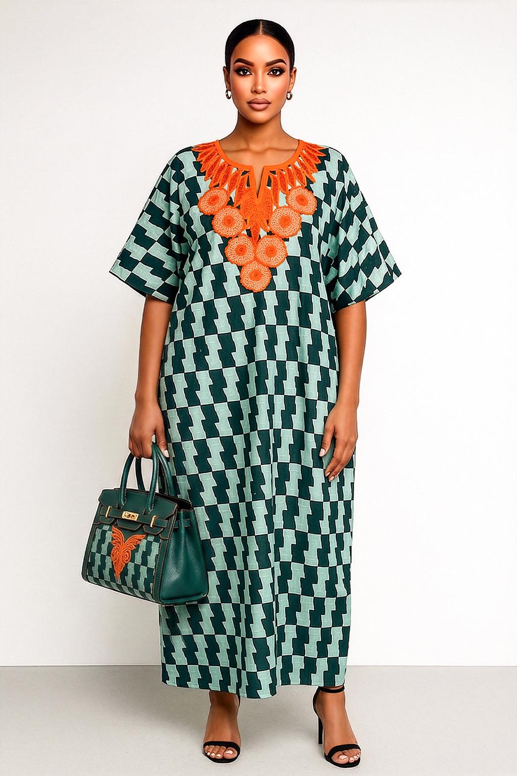 IMPERIALE “ỌLỌRÍ GEMS” – Embroidered Stoned Ankara Bubu Kaftan(s) Collection.