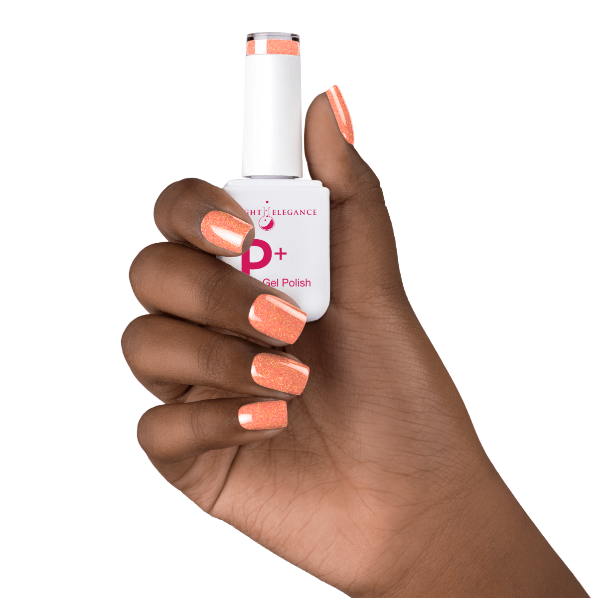Light Elegance P+ Soak-Off Glitter Gel Polish - Orange Crush