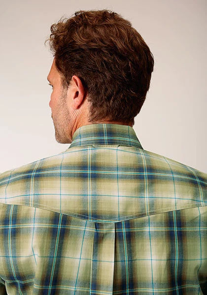 Roper 1660 Sand Dune Plaid (Tan) - Men's Western Shirt