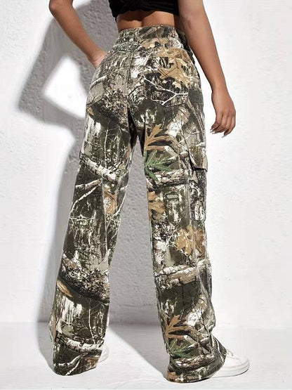 Camouflage Mid Rise Pants
