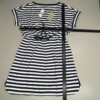 TOMMY BAHAMA Women's Short Sleeve Amira Stripe Short Dress Size L Island Navy (New)