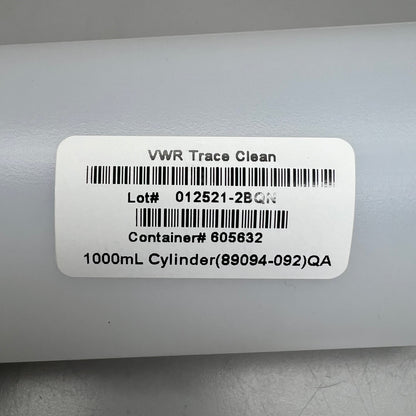 VWR (12 PACK) TraceClean 1000mL Cylinder Bottles 89094-092