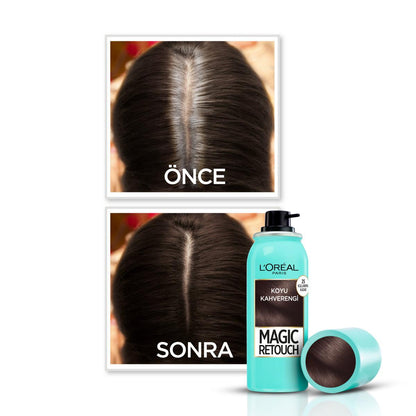 Loreal Paris Hair Touch-up Spray - Instant Gray Root Cover, Dark Brown, 2.54 fl oz