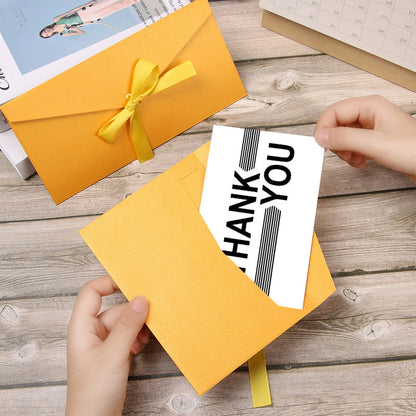 Gift Packaging 50 SheetsPack Simple Black Thank You Cards