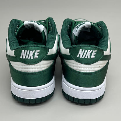 NIKE Dunk Low Satin ESS SNKR Sz Women's 5.5 Men's 4 White/Team Green DX5931100