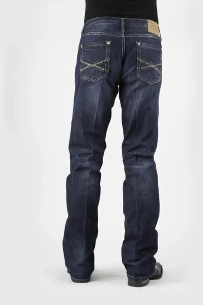 Stetson 1014 Fit Semi-Destructed Wash Jeans - Men's Jeans