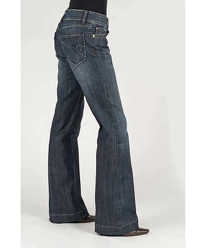 Stetson 214 Stretch Trouser Fit Dark Wash w/ S Pocket- Women's Jeans
