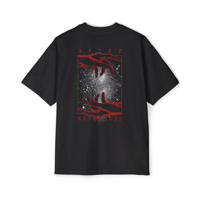 Oversized Aftrz Galaxy Hands Premium Drop Shoulder Short Sleeve T-Shirt