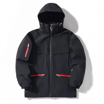 New Ski Suit Men's Winter Thicken Thermal Hooded Jacket