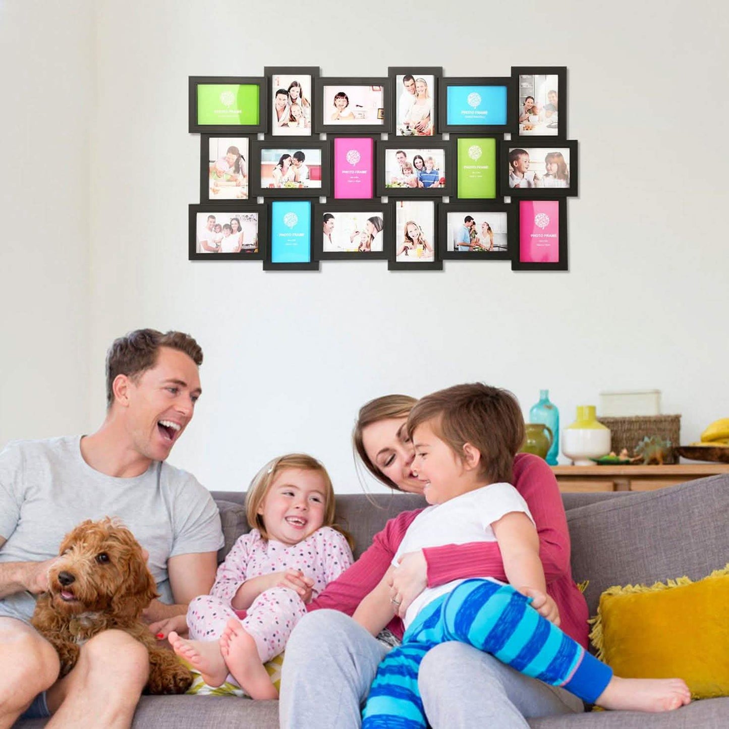 12/18 Picture Frames Collage for Photos in 4" x 6" Glass Protection