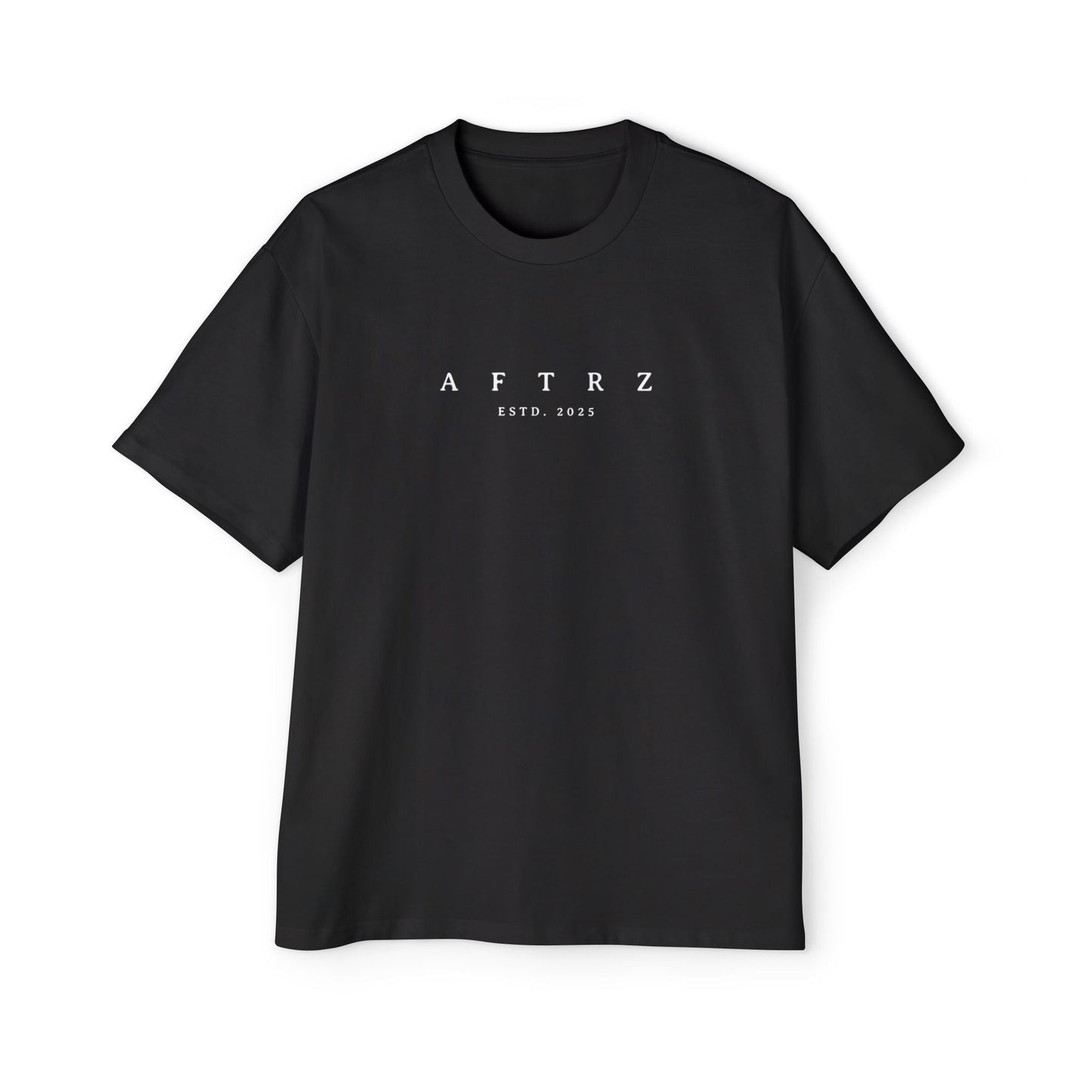Aftrz Classics Heavy Oversized Short Sleeve T-Shirt - Black with White Logo