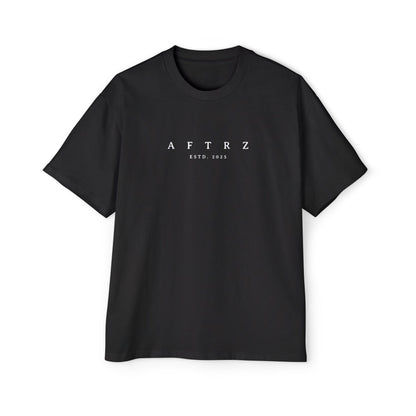 Aftrz Classics Heavy Oversized Short Sleeve T-Shirt - Black with White Logo
