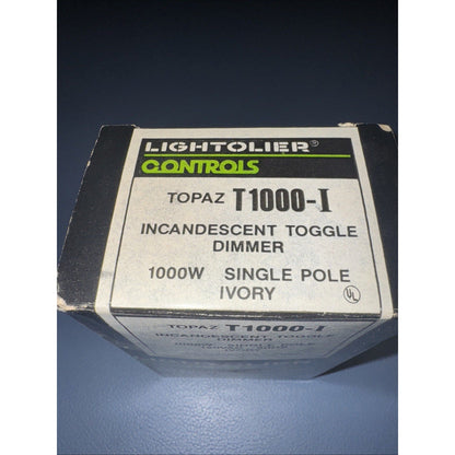 Lightolier Controls T1000-I Incandescent Toggle Dimmer, Ivory