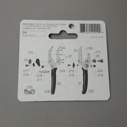 FELCO Swiss Made Pruner Replacement Anvil Blade With Rivets 2/4 (New)