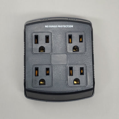 ALL SYSTEM BROADBAND 4 PCS Power Block 4 Outlet Wall Extenders Black PB1025016 (New)
