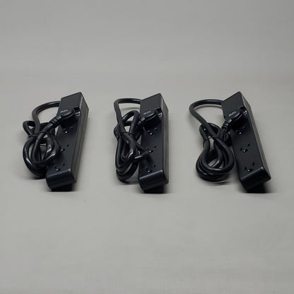 ALL SYSTEM BROADBAND 3-PACK! Power Strips 4-Outlet w/ 4' Extension Cable (New)