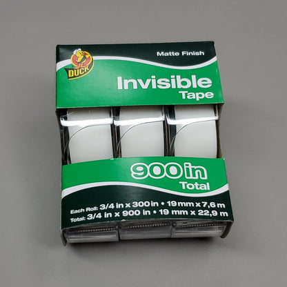 SHURTAPE (18 PACK) Invisible Tape 3/4"X300" Matte Finish 285195 (New)
