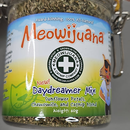 SMARTER PAW Meowijuana Organic Catnip Case of 4 Jars Daydreamer Mix for Cats (New)
