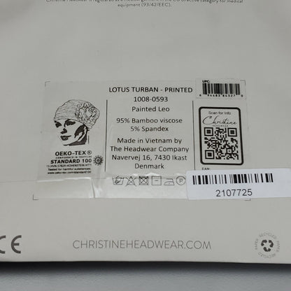 CHRISTINE HEADWEAR Lotus Turban Printed Leo 1008-0593 (New)