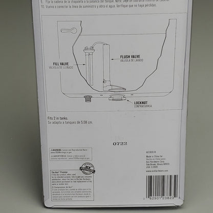 ACE Plumbing 3 PACK! Toilet Tank Flush Valve White Plastic 4299723 (New)