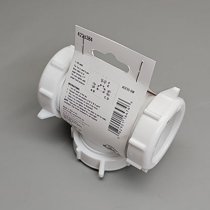 ACE Coupling Plastic Tee 3 Way 1.5" 5-Pk ACE55-6W 4223384 (New)