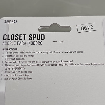 ACE HARDWARE Closet Spud 6-Pk 1.5" x 1.5" ACE827-RB 4299848 (New)