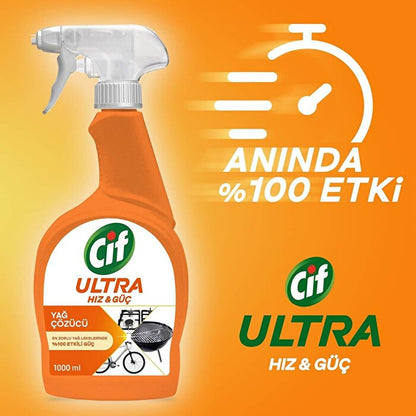 Cif Ultra Grease Remover Spray 1000ml - Powerful Cleaning Solution