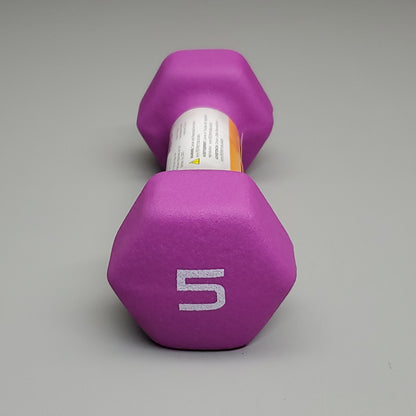 CAP 2PK! Neoprene Coated Dumbbells 5 lbs Each Purple SDN5-005 (New)