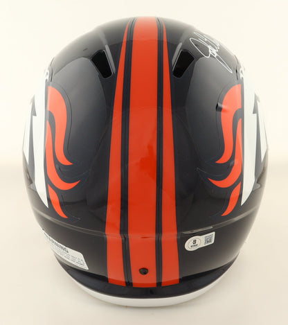 John Elway Signed Broncos Full-Size Speed Helmet (Beckett) Beckett Witnessed