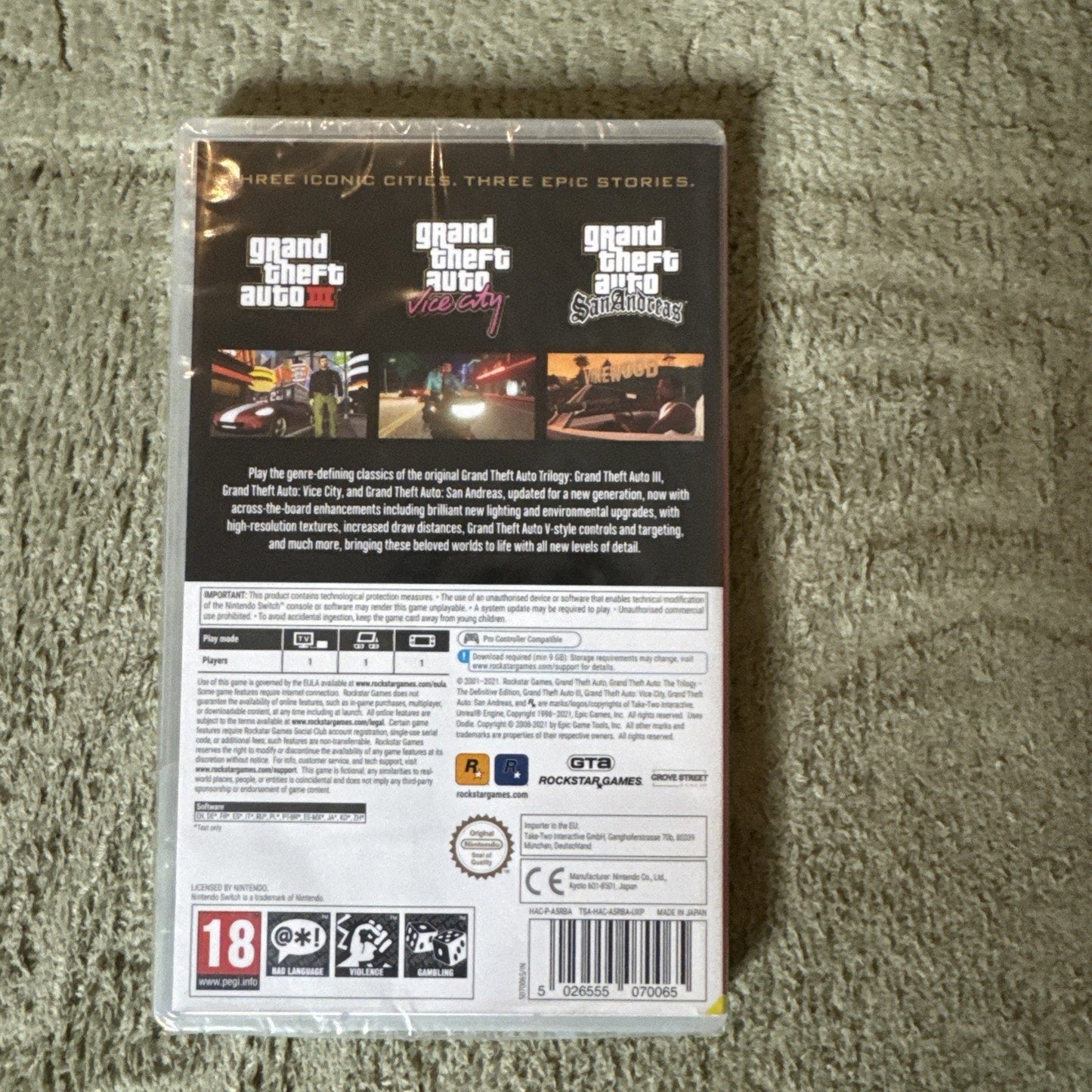 Grand Theft Auto: The Trilogy – Definitive Edition (Nintendo Switch, PAL)