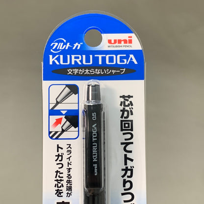 UNI 2-PACK! Mitsubishi Mechanical Pencil Kuru Toga .05mm Black M5-452 1P (New)