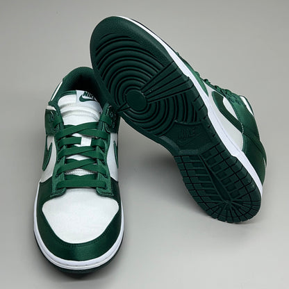 NIKE Dunk Low Satin ESS SNKR Sz Women's 5.5 Men's 4 White/Team Green DX5931100
