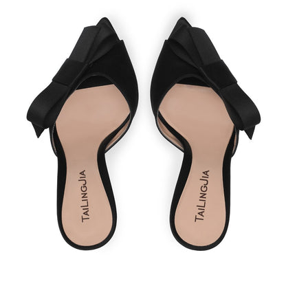 European American Women's Black High Heel Shoes