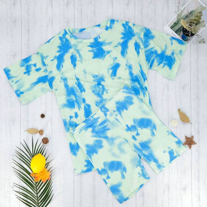 2-Piece Set: Tie Dye Biker Set