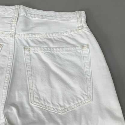 ETICA Tyler High Waist Straight Leg Ankle jeans Vintage White Size 25 EW180114A