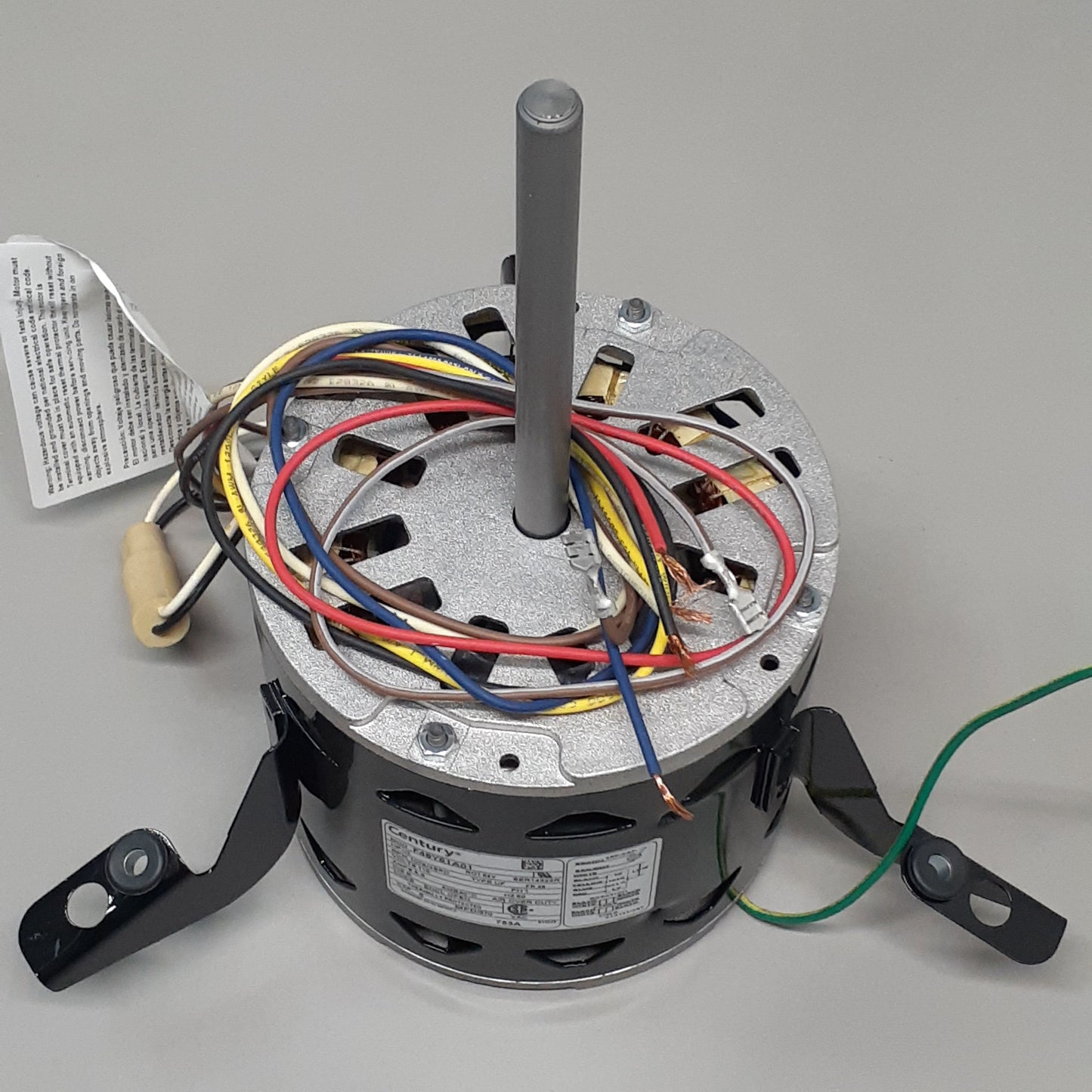 CENTURY Direct Drive Blower Motor: 4 Speed, Open Air-Over, T-Flex Mount, 1/3 HP, 1,075 Nameplate RPM (New)