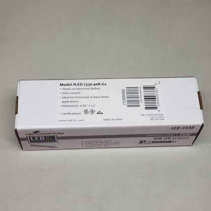 LIGHT EFFICIENT DESIGN 6PK! 10W LED Bulb for PL Retrofit LED-7330 LED-7330-40K-G2