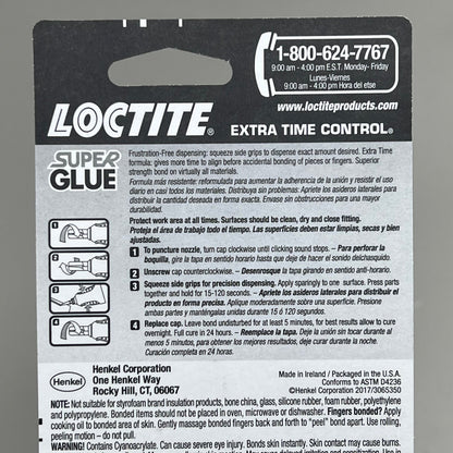 HENKEL LOCTITE (3 PACK) Super Glue Extra Time Reposition Control .14oz 1503241