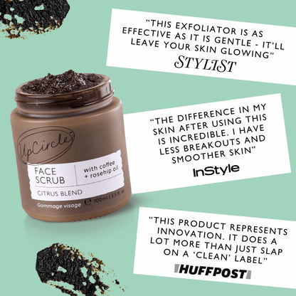 Face Scrub with Coffee + Rosehip Oil